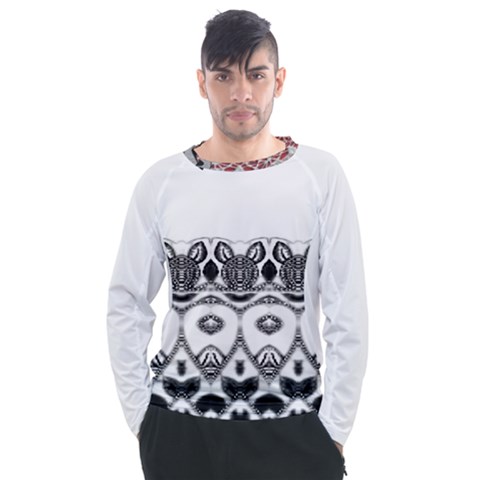 Im Fourth Dimension Black White 12 Men s Long Sleeve Raglan Tee by imanmulyana