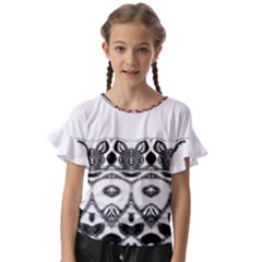 Im Fourth Dimension Black White 12 Kids  Cut Out Flutter Sleeves by imanmulyana