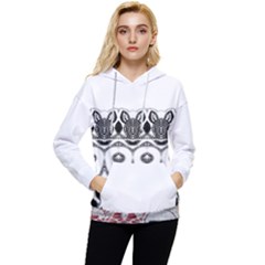 Im Fourth Dimension Black White 12 Women s Lightweight Drawstring Hoodie by imanmulyana