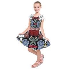 Im Fourth Dimension Colour 1 Kids  Short Sleeve Dress