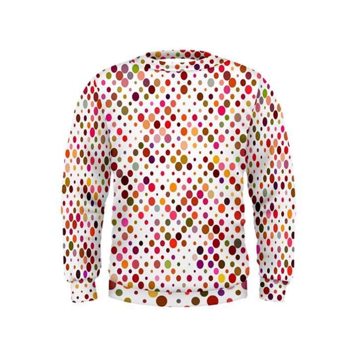 Colorful-polkadot Kids  Sweatshirt