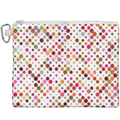 Colorful-polkadot Canvas Cosmetic Bag (xxxl) by nate14shop