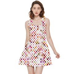 Colorful-polkadot Inside Out Reversible Sleeveless Dress