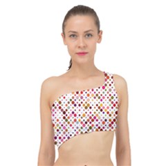 Colorful-polkadot Spliced Up Bikini Top 