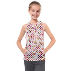 Colorful-polkadot Kids  Sleeveless Hoodie by nate14shop