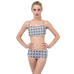 Ellipse-pattern Layered Top Bikini Set