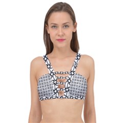 Ellipse-pattern Cage Up Bikini Top