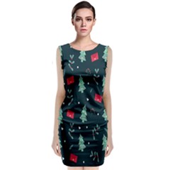 Christmas Pattern Design  Sleeveless Velvet Midi Dress by artworkshop