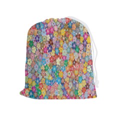 Floral-flower Drawstring Pouch (XL)