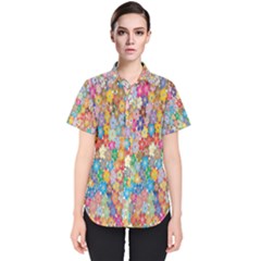 Floral-flower Women s Short Sleeve Shirt