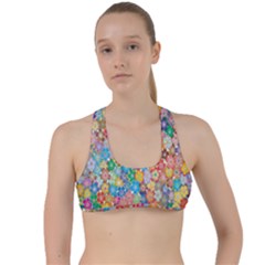 Floral-flower Criss Cross Racerback Sports Bra