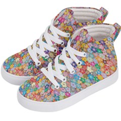 Floral-flower Kids  Hi-top Skate Sneakers by nate14shop