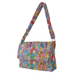 Floral-flower Full Print Messenger Bag (M)