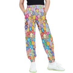 Floral-flower Kids  Elastic Waist Pants