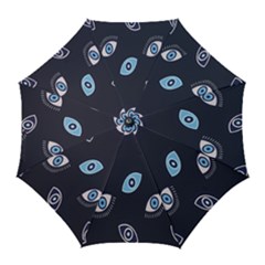 Eyes Evil Eye Blue Pattern Design Golf Umbrellas by artworkshop