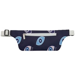 Eyes Evil Eye Blue Pattern Design Active Waist Bag by artworkshop