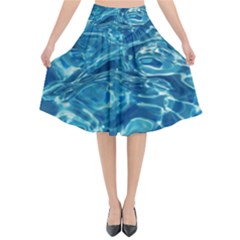  Surface Abstract  Flared Midi Skirt by artworkshop