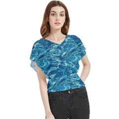  Surface Abstract  Butterfly Chiffon Blouse