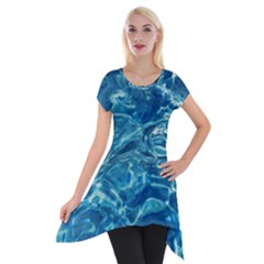 Surface Abstract  Short Sleeve Side Drop Tunic