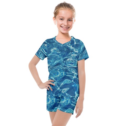 Surface Abstract  Kids  Mesh Tee And Shorts Set by artworkshop