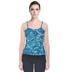 Surface Abstract  Velvet Spaghetti Strap Top by artworkshop