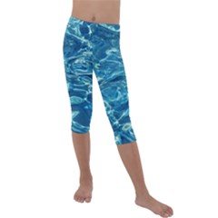 Surface Abstract  Kids  Lightweight Velour Capri Leggings  by artworkshop