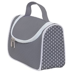 Gray-polkadots Satchel Handbag