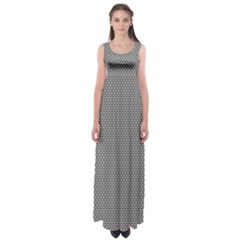 Gray-polkadots Empire Waist Maxi Dress