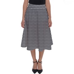 Gray-polkadots Perfect Length Midi Skirt