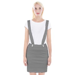 Gray-polkadots Braces Suspender Skirt