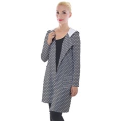 Gray-polkadots Hooded Pocket Cardigan