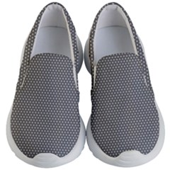 Gray-polkadots Kids Lightweight Slip Ons