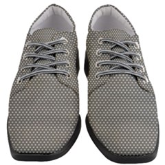 Gray-polkadots Women Heeled Oxford Shoes