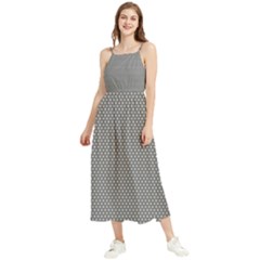 Gray-polkadots Boho Sleeveless Summer Dress