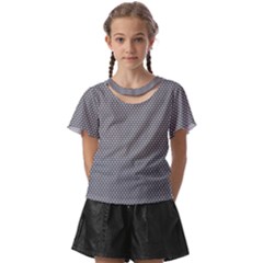 Gray-polkadots Kids  Front Cut Tee