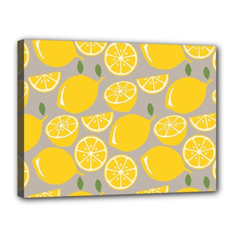 Lemon Pattern Canvas 16  X 12  (stretched) by artworkshop