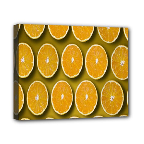 Oranges Slices  Pattern Canvas 10  X 8  (stretched) by artworkshop