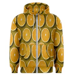 Oranges Slices  Pattern Men s Zipper Hoodie by artworkshop