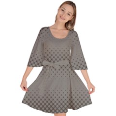 Halftone Velour Kimono Dress