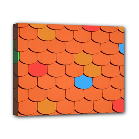 Phone Wallpaper Roof Roofing Tiles Roof Tiles Canvas 10  X 8  (stretched) by artworkshop