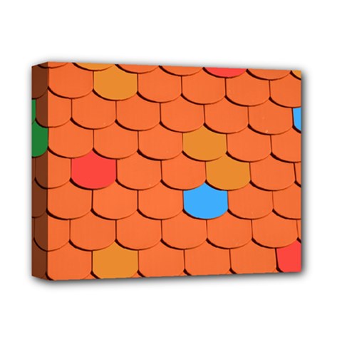 Phone Wallpaper Roof Roofing Tiles Roof Tiles Deluxe Canvas 14  X 11  (stretched) by artworkshop