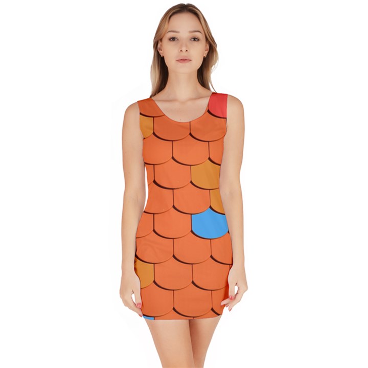 Phone Wallpaper Roof Roofing Tiles Roof Tiles Bodycon Dress