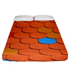 Phone Wallpaper Roof Roofing Tiles Roof Tiles Fitted Sheet (king Size) by artworkshop