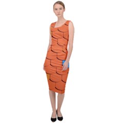 Phone Wallpaper Roof Roofing Tiles Roof Tiles Sleeveless Pencil Dress by artworkshop