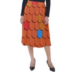 Phone Wallpaper Roof Roofing Tiles Roof Tiles Classic Velour Midi Skirt  by artworkshop