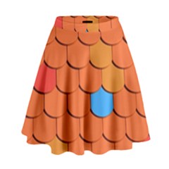 Phone Wallpaper Roof Roofing Tiles Roof Tiles High Waist Skirt by artworkshop