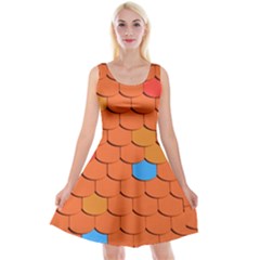 Phone Wallpaper Roof Roofing Tiles Roof Tiles Reversible Velvet Sleeveless Dress by artworkshop