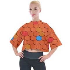 Phone Wallpaper Roof Roofing Tiles Roof Tiles Mock Neck Tee by artworkshop