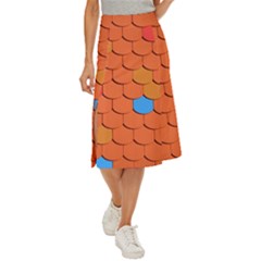 Phone Wallpaper Roof Roofing Tiles Roof Tiles Midi Panel Skirt by artworkshop