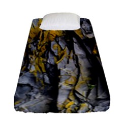 Rock Wall Crevices Geology Pattern Shapes Texture Fitted Sheet (single Size) by artworkshop